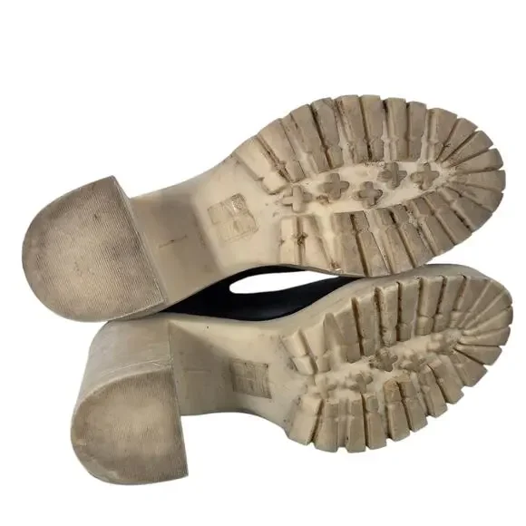 Dolce Vita Castor H2O Booties Womens 9 Waterproof Black Leather Lug Sole Chelsea - Picture 9 of 12